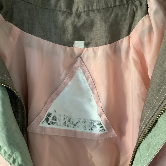 Vintage 80s Apropos Light Pink & Brown Jacket (Approx. size L) - Picture 2 of 10